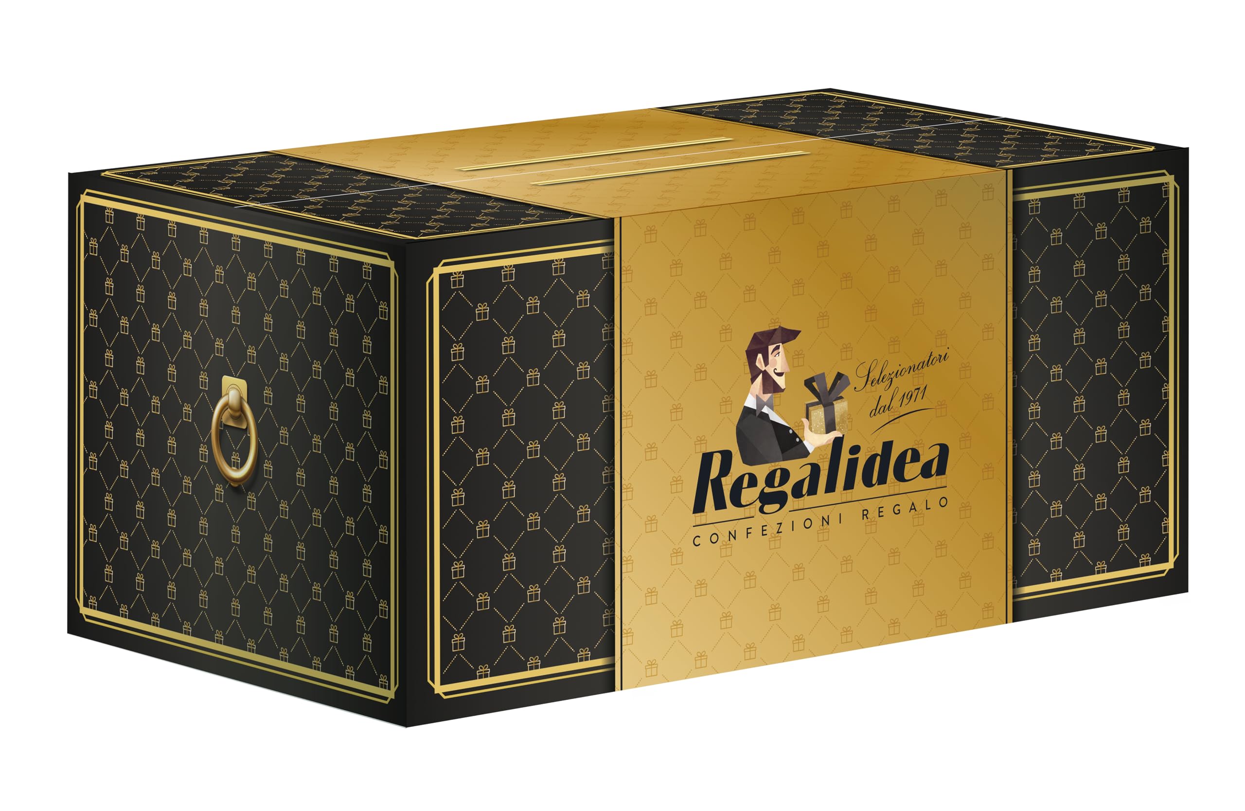 Cesto Natalizio Regalidea “Gourmet in Tavola” con specialità Gastronomiche Tipiche di alta qualità - Confezione Regalo di Natale Gourmet da 14 Pezzi