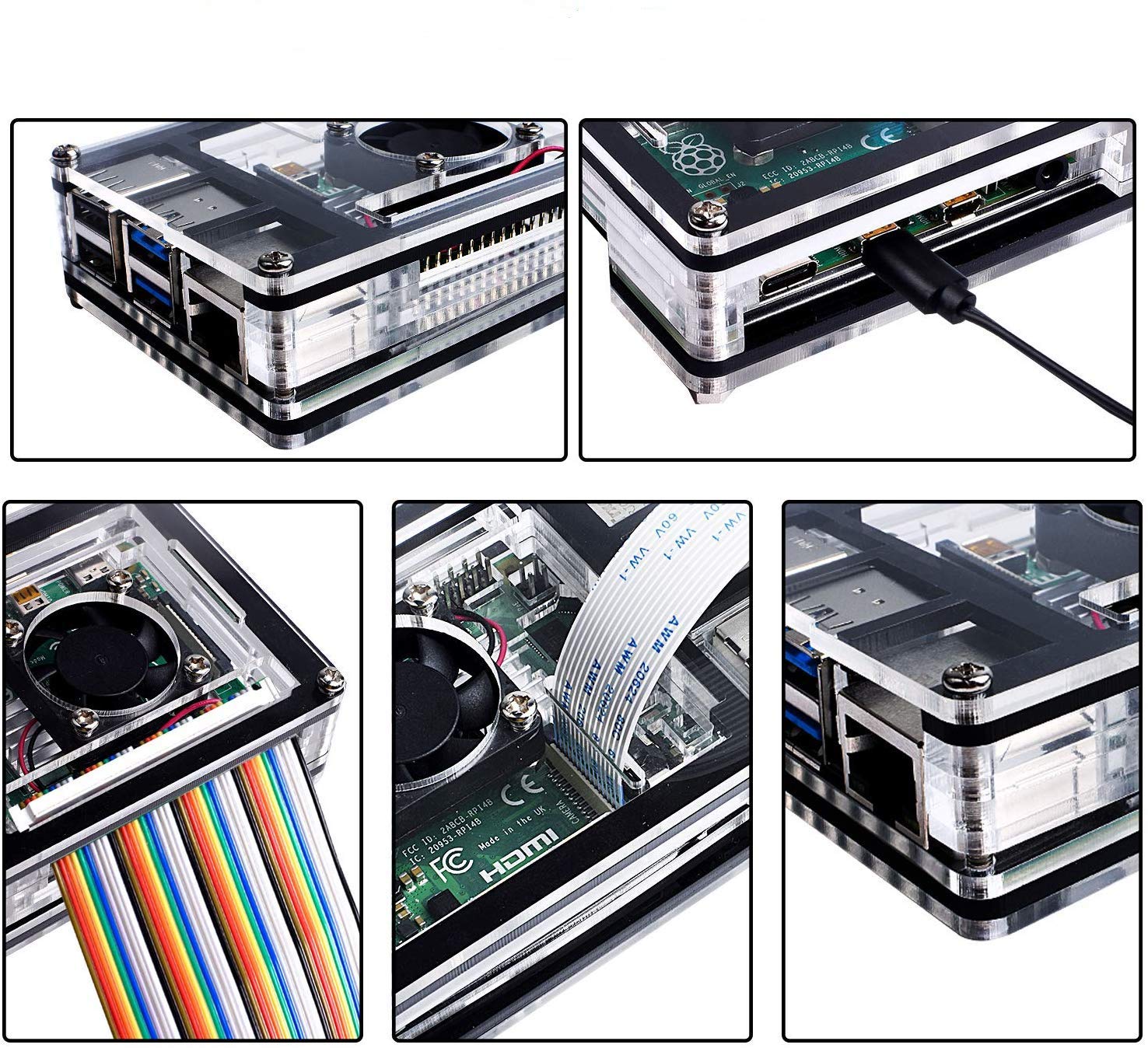 Amazon.co.jp: RasTec RasTech Raspberry Pi 4 ケース セット 9