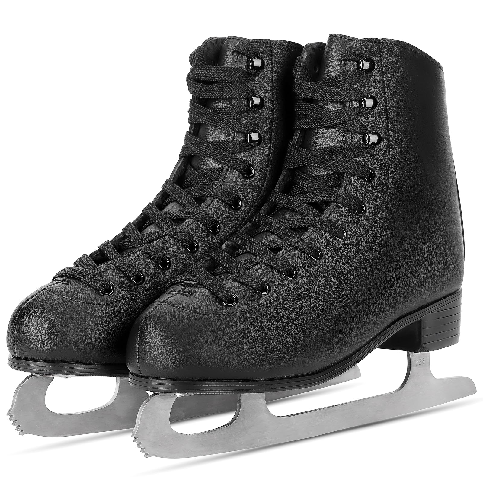 Eiskunstlaufschuhe für Anfänger - Weiß Bequeme Leder Schlittschuhe für Damen, Herren, Jungen & Mädchen (Größe größer 1 Größe)