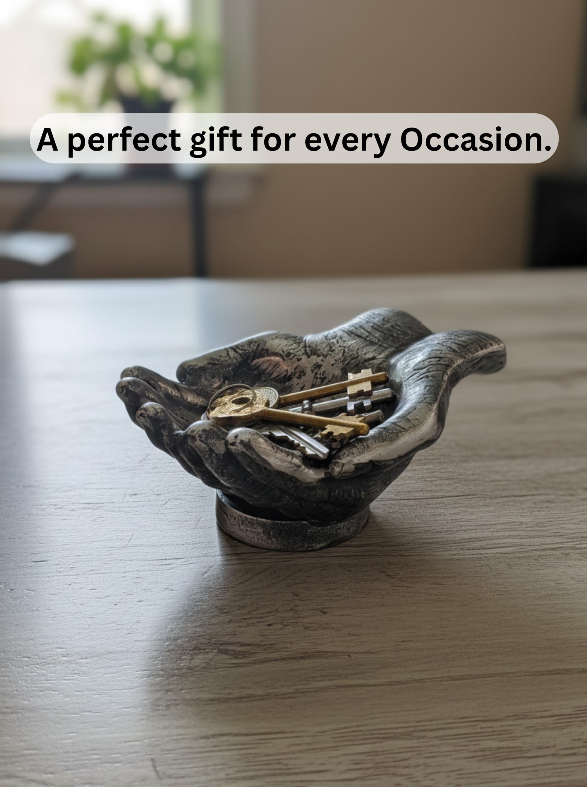 Amazon.com: AYZCORP Silver Caring Cupped Hands Shaped Decorative