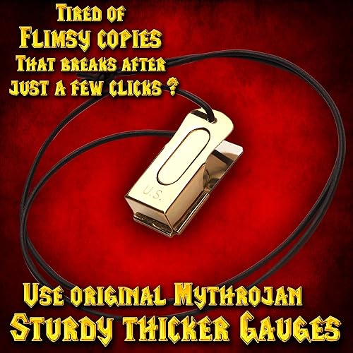 Miniatura 8 de Mythrojan Clicker de entrenamiento de mascotas de latón y acero para cachorros, clicker de cricket clicker grabado en Estados Unidos WII equipo