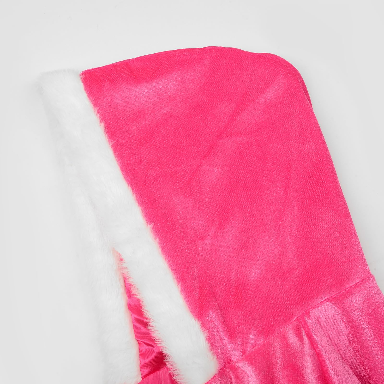 JerrisApparel Girls Cape Dress Coat Matching Princess Costume Christmas Carnival (M, Rose) - Image 3