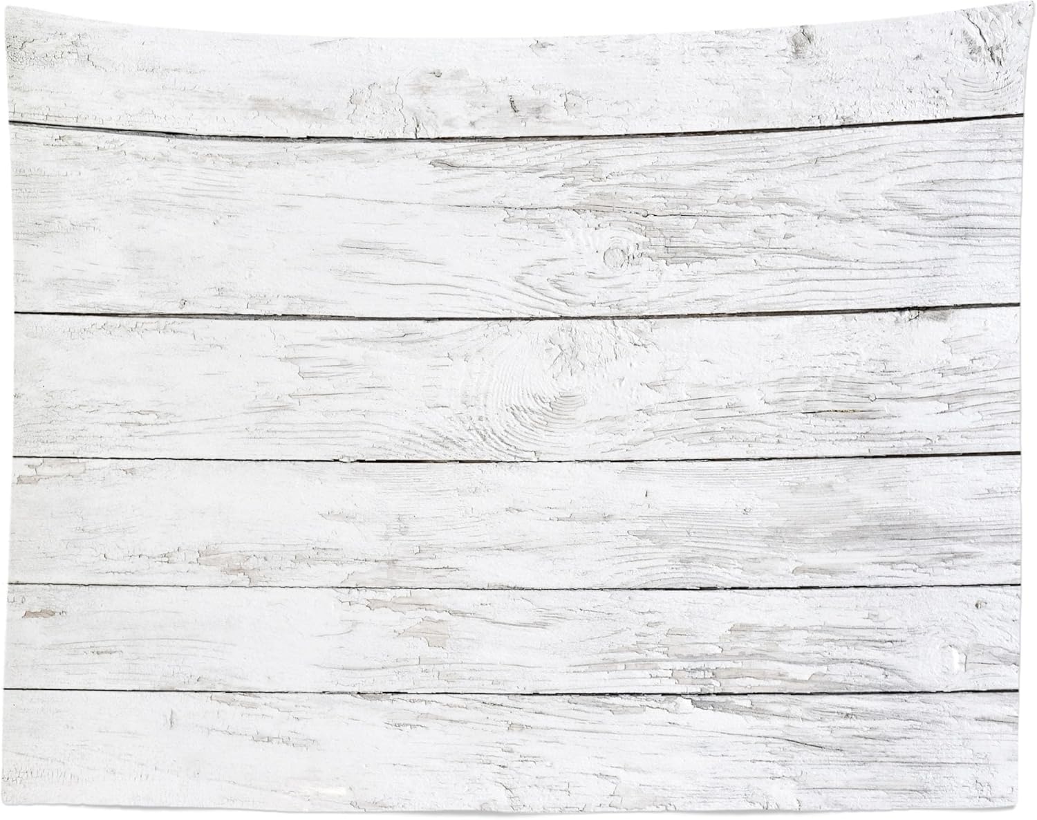 Loccor 118x98 inches White Striped Wood Tapestry Wall Hanging Polyester Fabric Vintage Shabby White Boards Tapestry for Living Room Bedroom Dorm Home Wall Decor