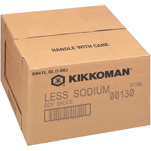 Miniatura 4 de Kikkoman Salsa de soja con menos sodio, 0.5 galones, 6 por caja.