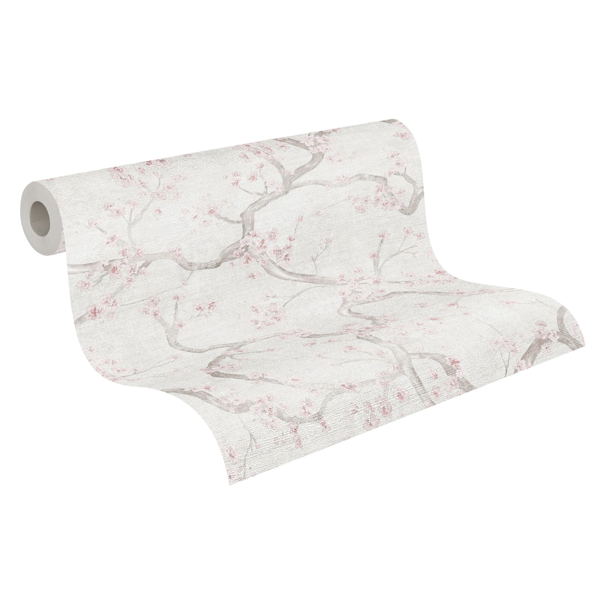 Papier peint floral intissé métallisé pour une chambre cosy et lumineuse