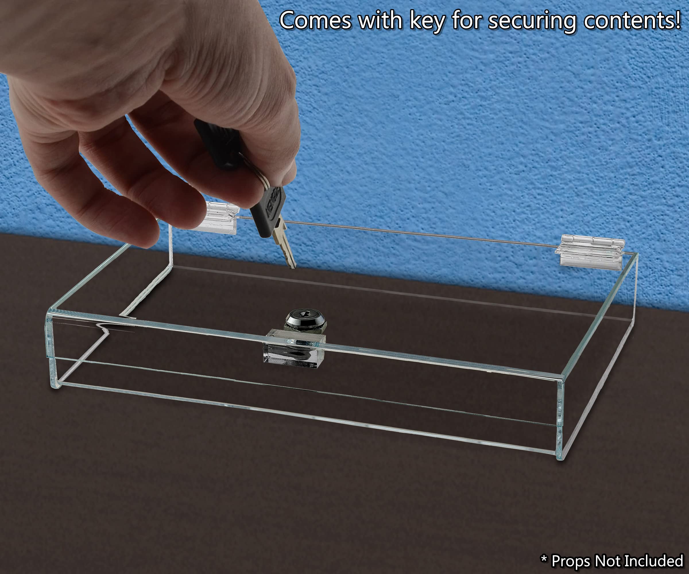 6 Pack Lockable Acrylic Display Cases for Collectibles 12