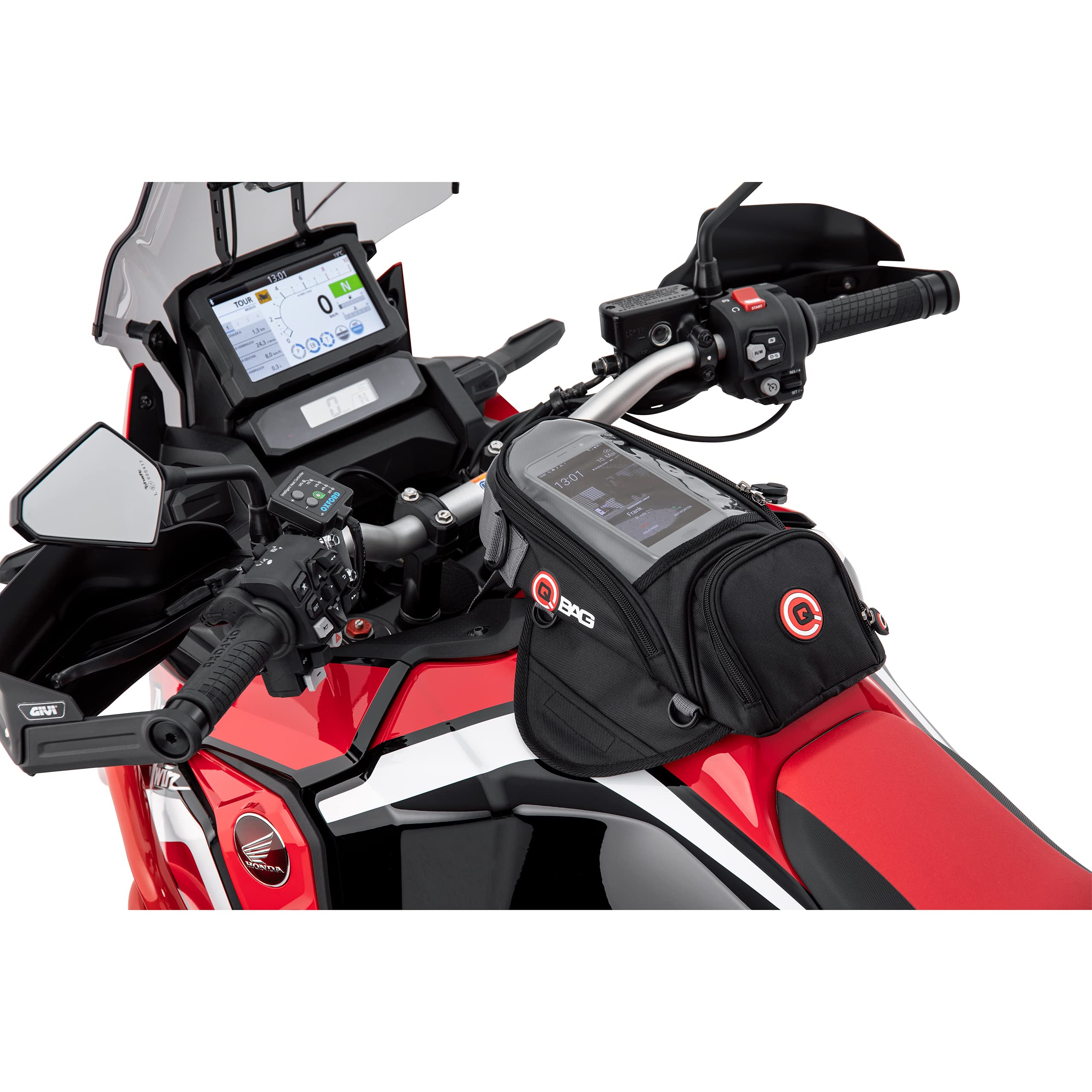 QBag Sacoche de Réservoir Magnétique pour Moto ST16, 3 Litres, Polyester, Noir