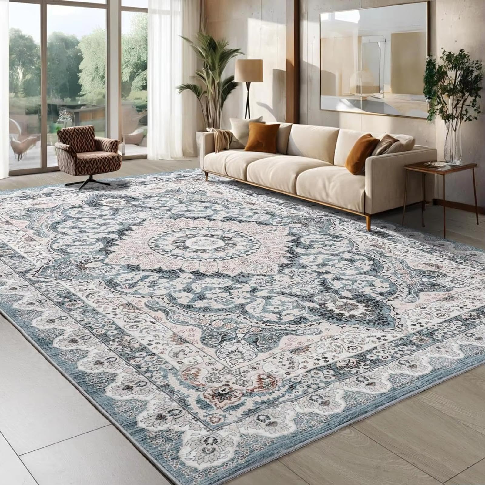 Tapis de salon vintage 90x150cm lavable pour sublimer votre couloir
