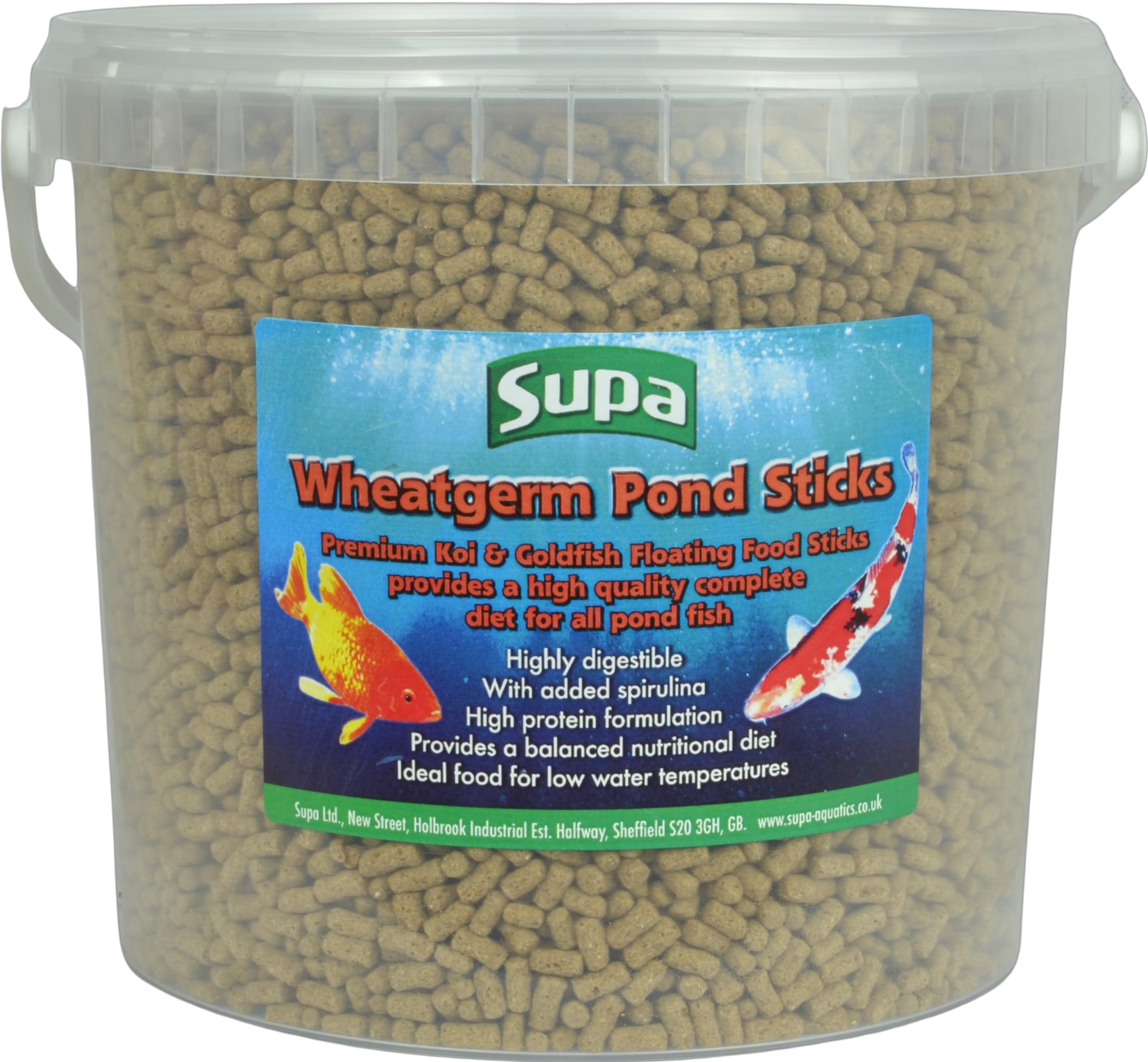 Supa Wheatgerm Pond Fish Food Sticks 1.6Kg, Rich in Easily Digestible Wheatgerm, Suitable for Goldfish, Koi and all Cold-water Fish, Ideal Food for Autumn, Winter & Spring time.