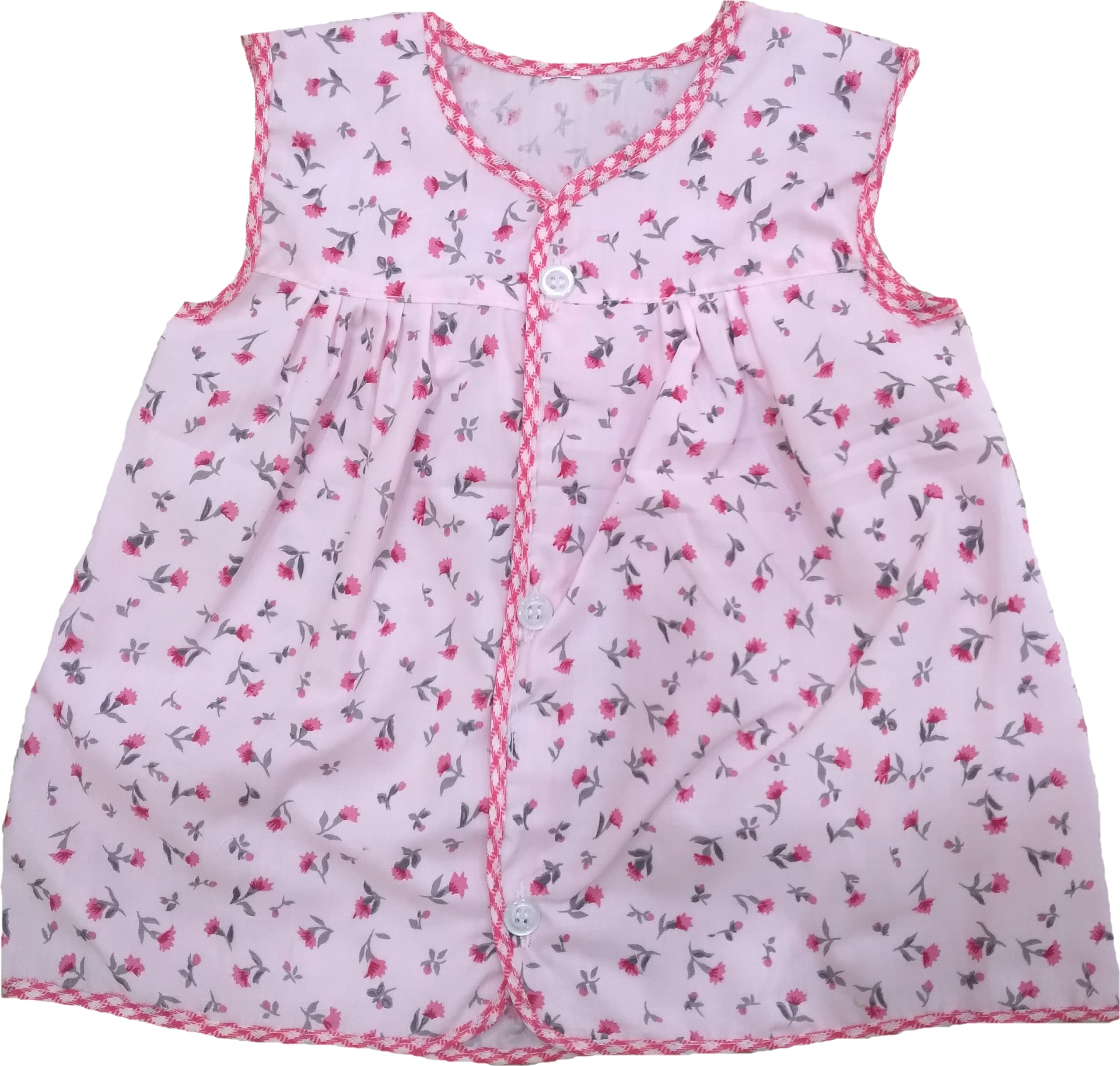 BabySphere Soft Pure Cotton Frock For Baby Girls. (Pack of 4) (6-12 Months, Printed) 1