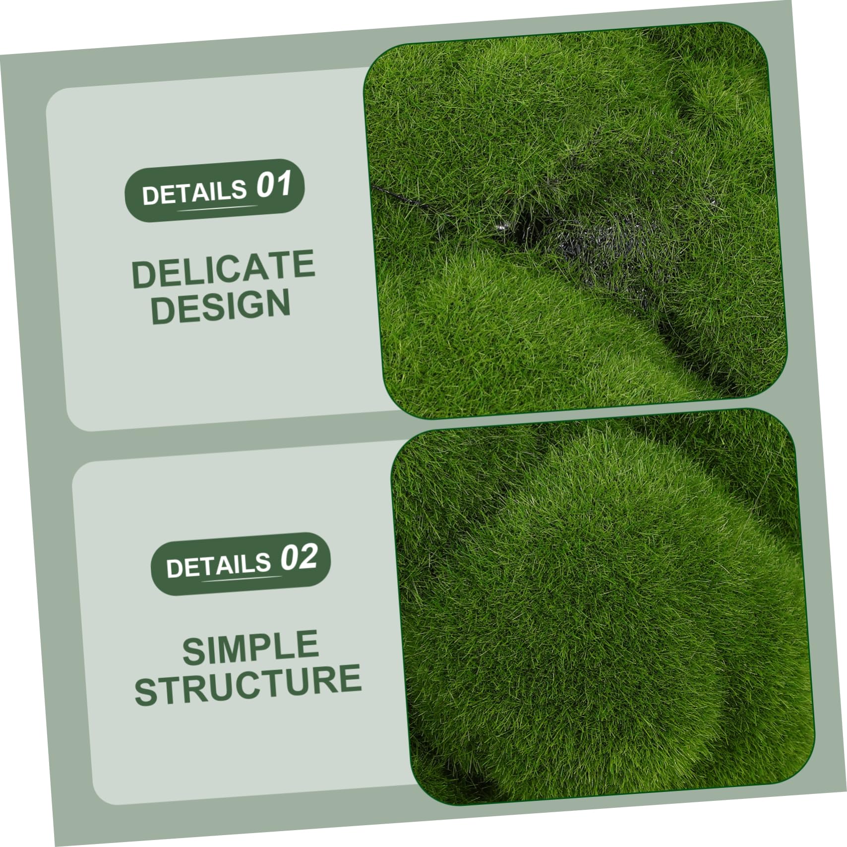 ORFOFE Bola de Musgo Artificial Decorativa de PVC Verde, Colgante