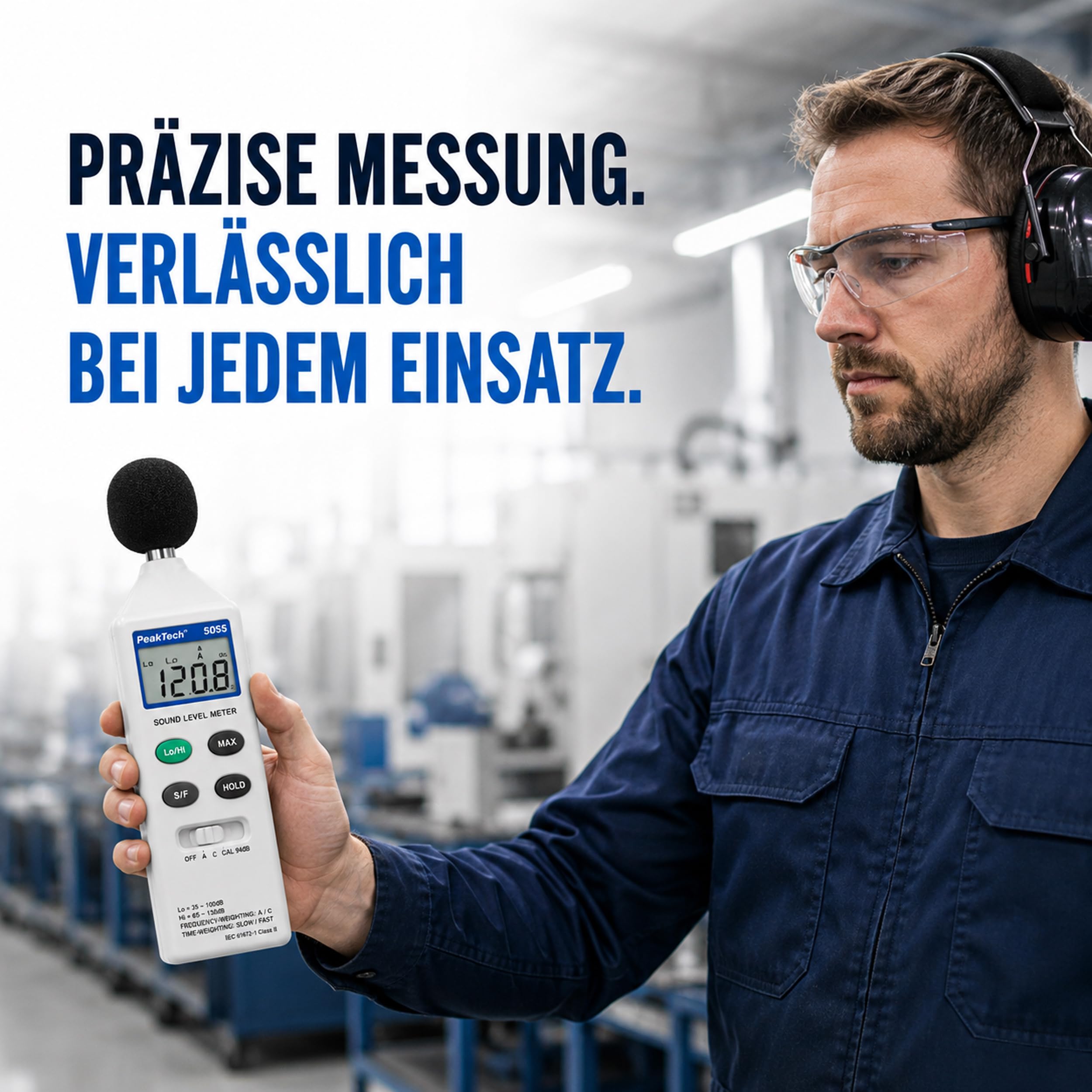 PeakTech P 5055 Digital-Schallpegelmesser, 3 1/2-stellig