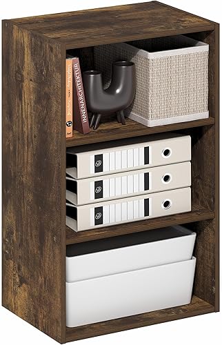 Miniatura 41 de Furinno JAYA Estantería de Libros, Estantería de 3 Niveles, Librero con Estantes Ajustables, 9.5 x 24.5 x 40.3 pulgadas, para Sala de Estar,