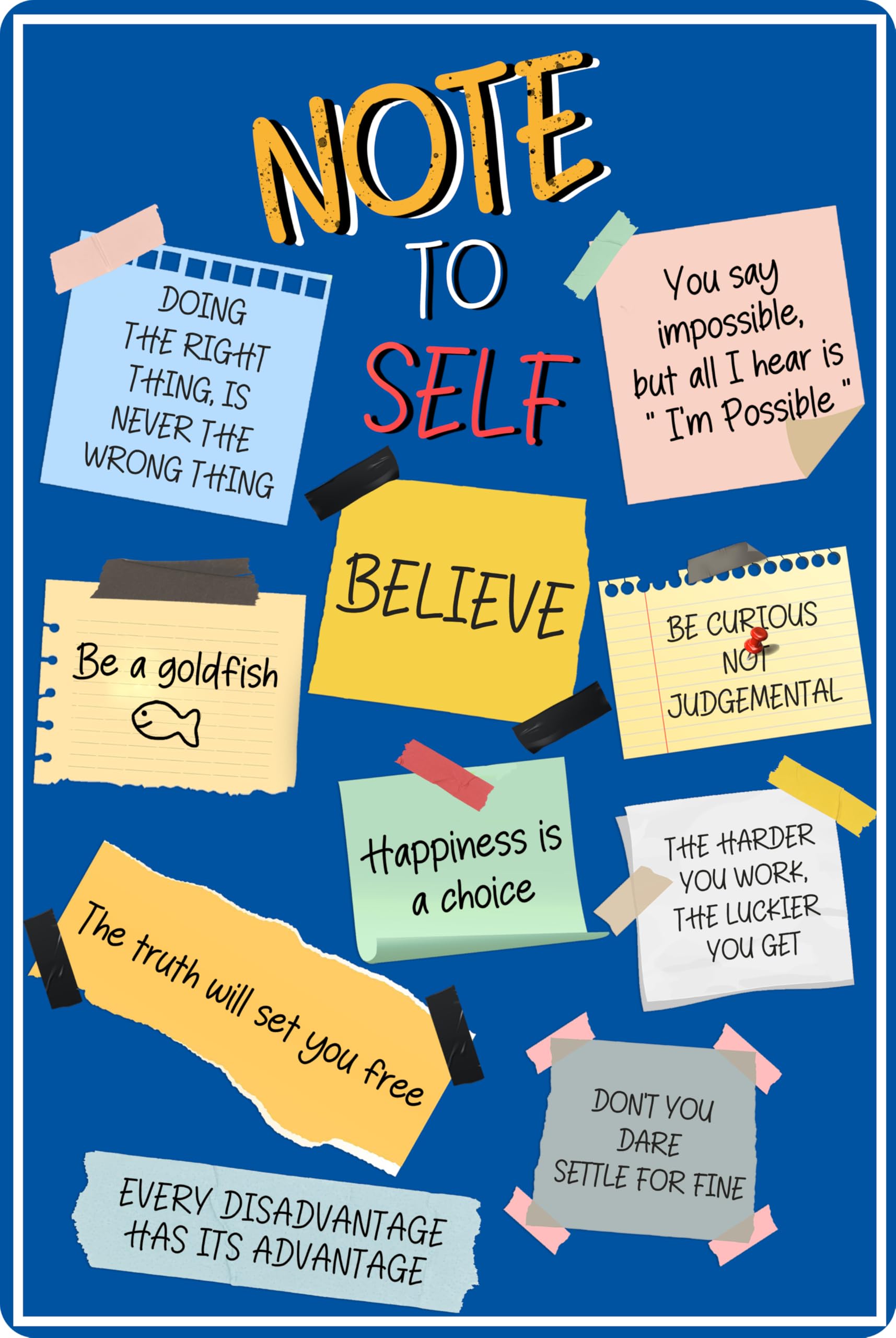 flinelife Believe Sign, 12x8, Note to Self Sign, Believe Motivational Metal Sign Poster Wall Art Decor - Perfect for Fans