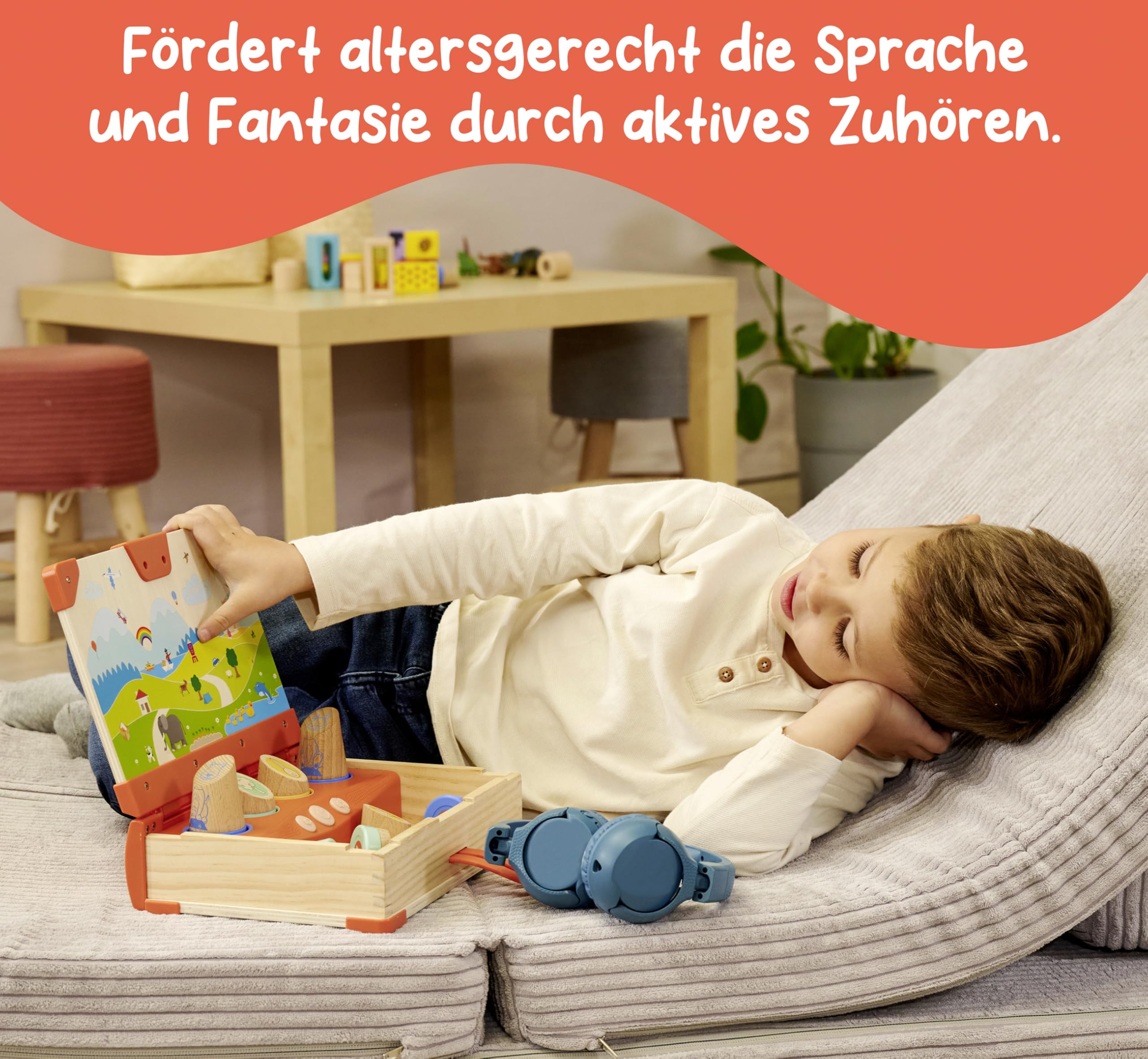 Eichhorn - LiLUMi - Dein interaktives Hörbuch, 108 Geschichten zum selbst bestimmen, ohne Internet/Download, aus Holz, mit Akku, ab 3 Jahren
