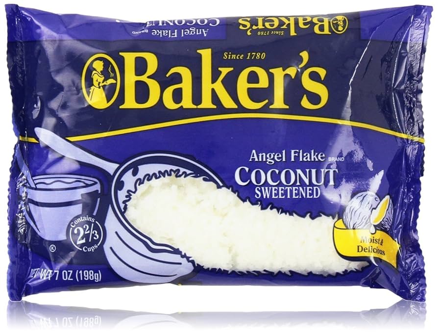 Amazon.com: Baker's Angel Flake Coconut Sweetened 7 Ounce