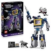 LEGO Icons Transformers: Soundwave Set per Adulti – Kit di Modellismo da Esposizione con Figure Trasformabili tra cui Laserbeak e Ravage, e un Mattoncino Sonoro – Regalo da Collezione per Fan – 10358