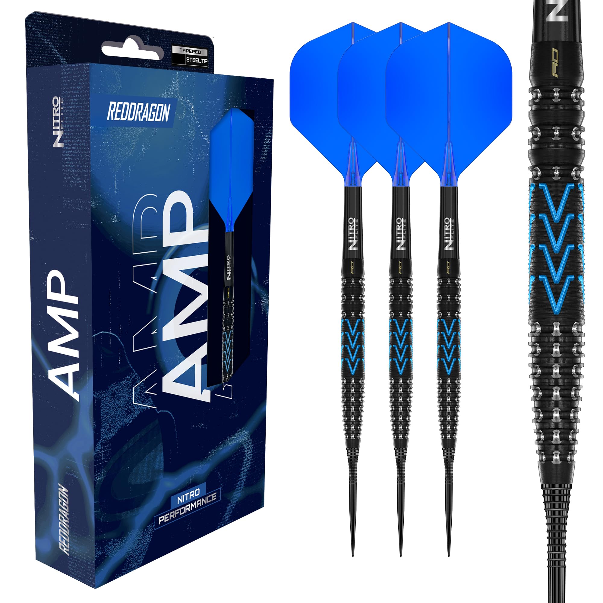 Red Dragon Darts - AMP Series - 23g Tapered Barrel - Metal Tip