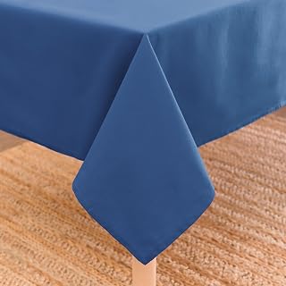 Encasa XO Cotton Tablecloth Rectangular 56"x72" Cobalt