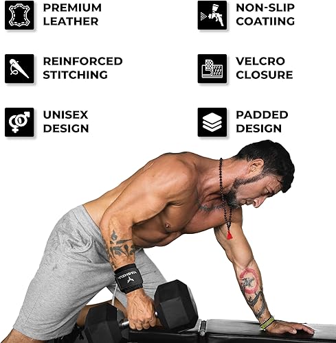 Miniatura 3 de Ganchos de levantamiento de pesas, correas acolchadas para levantamiento de pesas, correas de muñeca para hombres y mujeres, correas de peso muerto
