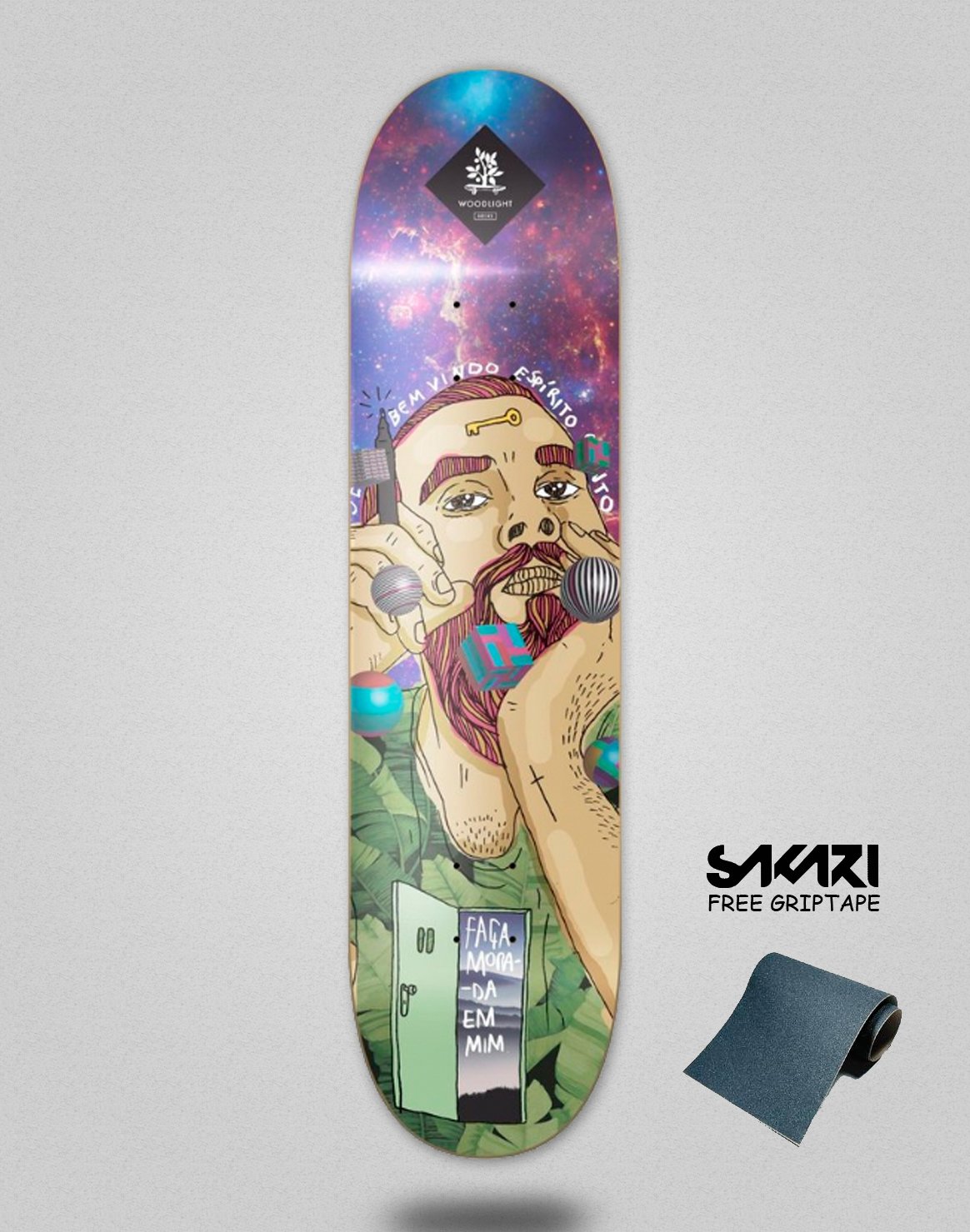 Monopatín Skate Skateboard Wood Light Biblic 7.75¨