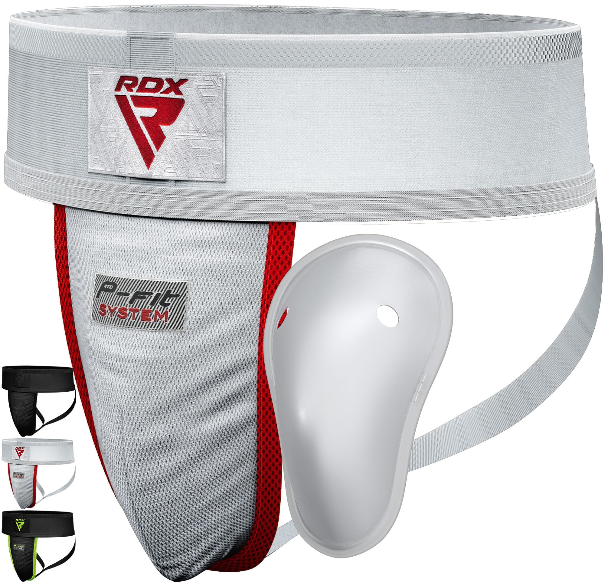 RDX Groin Guard Cup Men, Boxing Kickboxing MMA Muay Thai Sparring Groin Protector, Ventilated Adjustable, Jockstrap Taekwondo, Underwear Jiu Jitsu BJJ Protection, Boys Youth