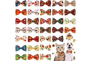 Fall Dog Collar Bow Ties (30 Pack)