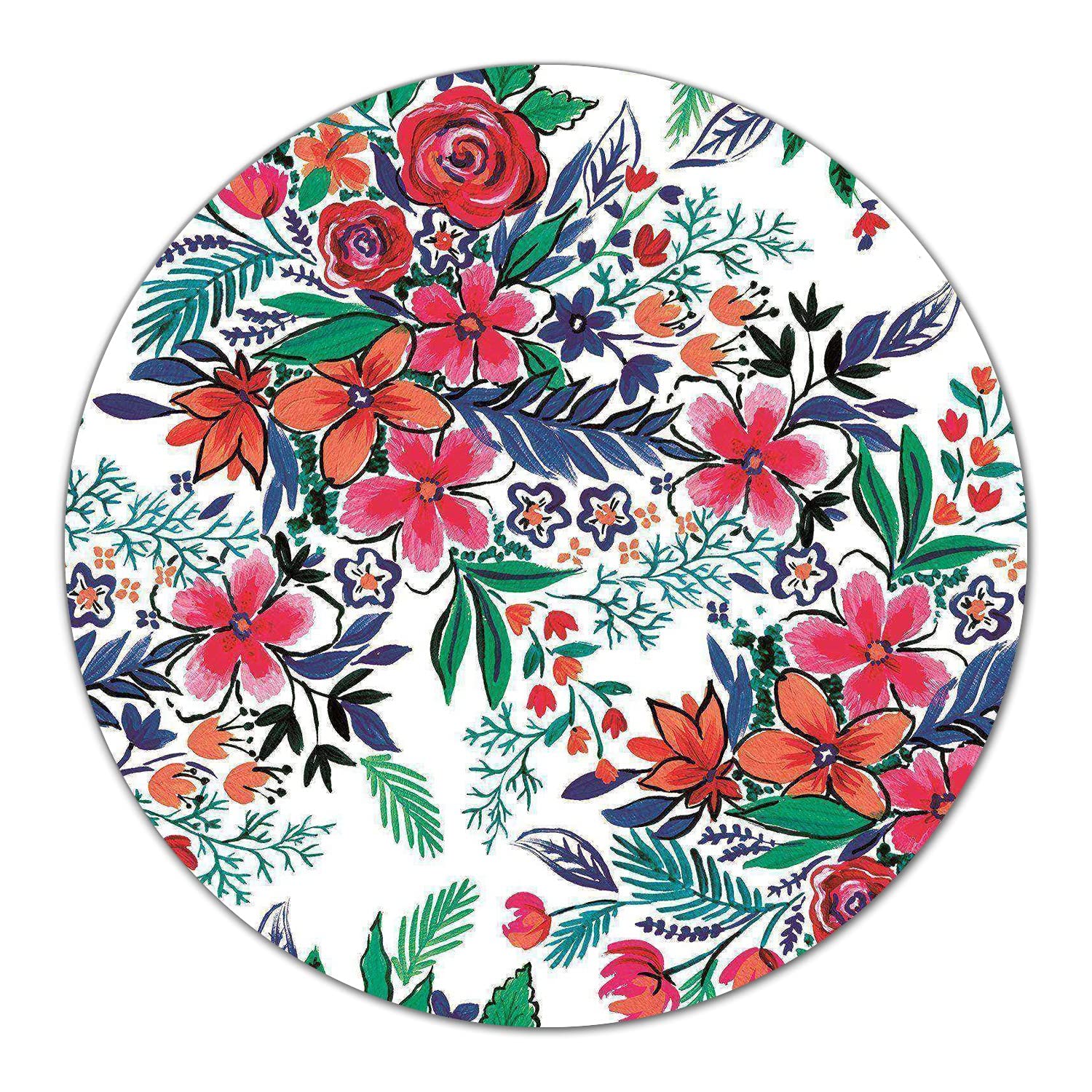Plaque de protection induction ronde 40 cm pour cuisiner parmi les fleurs colorées