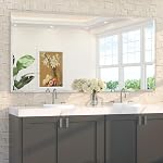 TETOTE 22" x 30" Frameless Bathroom Mirror, Beveled Edge Tempered Wall Mirror, Shatterproof Rectangle Mirrors for Bathroom, Vanity