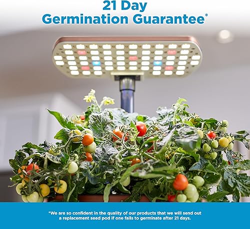 Miniatura 7 de AeroGarden Harvest Lite en Mocha, Jardín hidropónico interior libre de suelo con luz LED de cultivo para jardinería de hasta 6 hierbas y vegetales