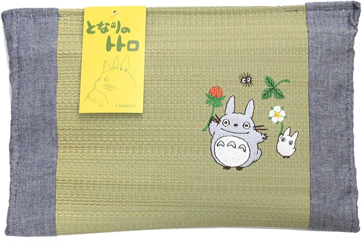 IKEHIKO Studio Ghibuli My Neighbor Totoro Authentic Japanese Rush Grass Mini Pillow Smells Good Totoros with Strawberry 30×20cm 3649129 from Japan