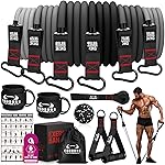 Heavy Resistance Bands for Working Out, 420LBS Exercise Bands with Handles, Workout Bands for Men, Weight Fitness Bands Set for Muscle Training, Strength, Slim, Yoga, Home Gym Equipment