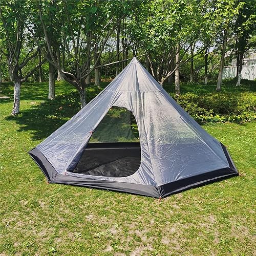 Vilemoon Malla interior con parte inferior de bañera para tienda de campaña caliente Tipi, mosquitera para cama de camping para viajes al aire