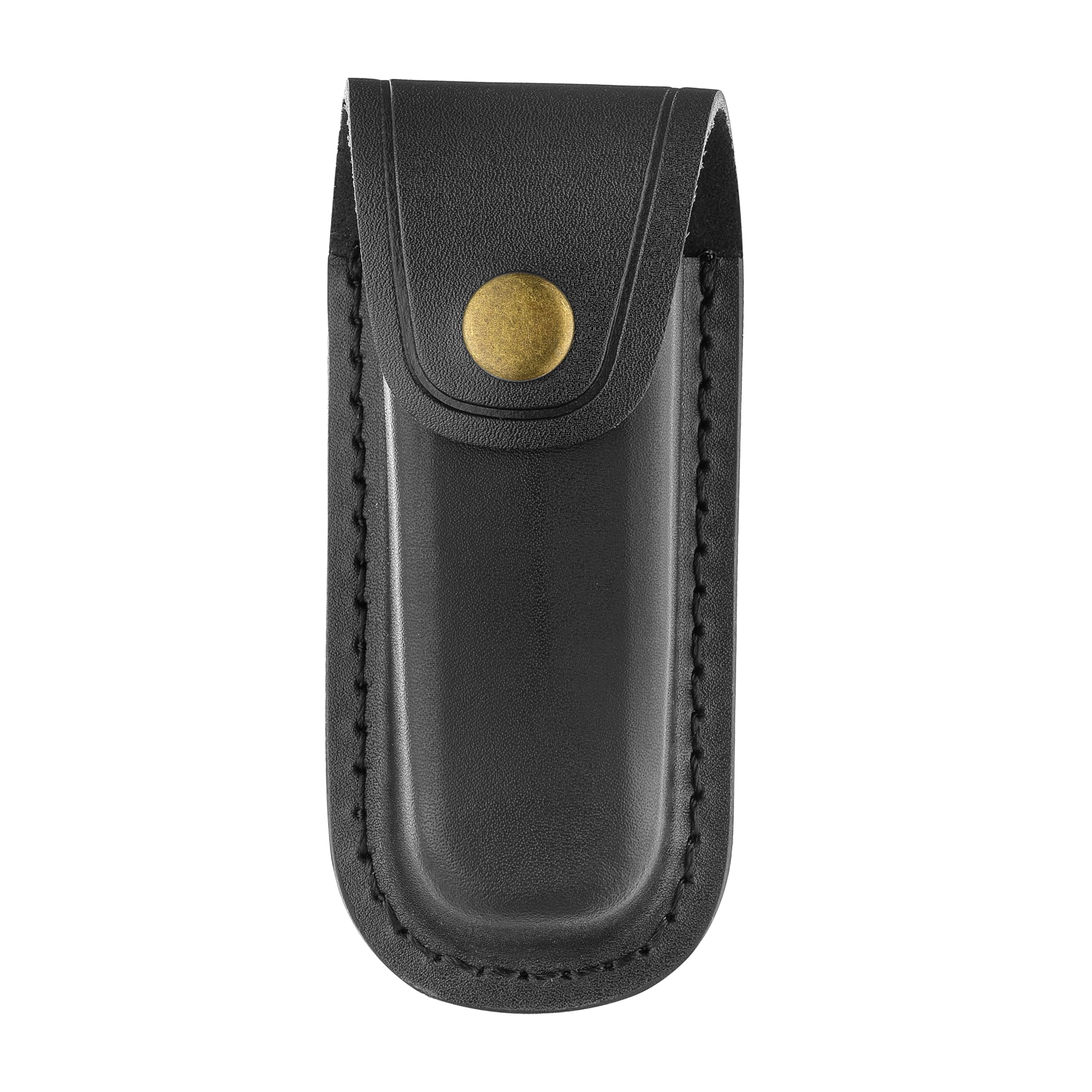 OLULU Leather Knife Sheath, 4.9-inch Black Pocket Knife Sheath, Folding Knife Case, Knife Holder for Belt, Multitool Pouch for Hunting, Fishing, Everyday Carry-picture-12