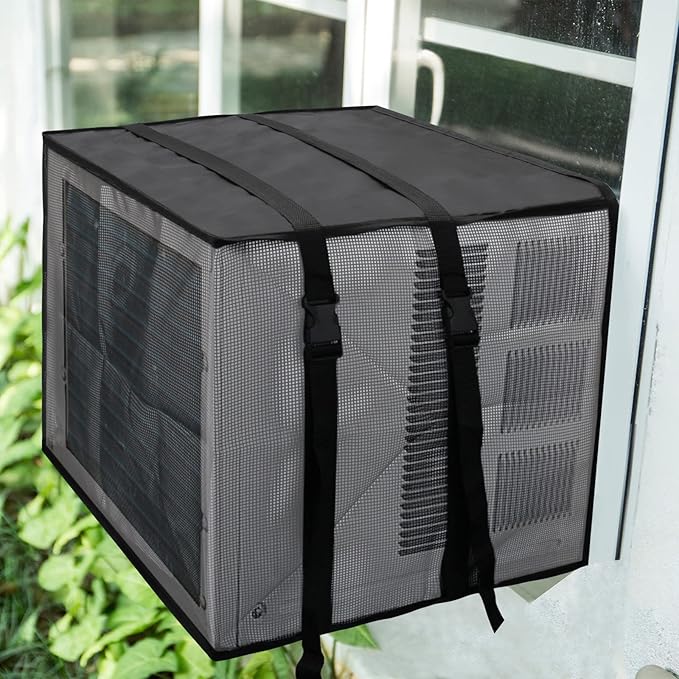 Luxiv Newest Design Mesh Window Air Conditioner Cover Outdoor, Support