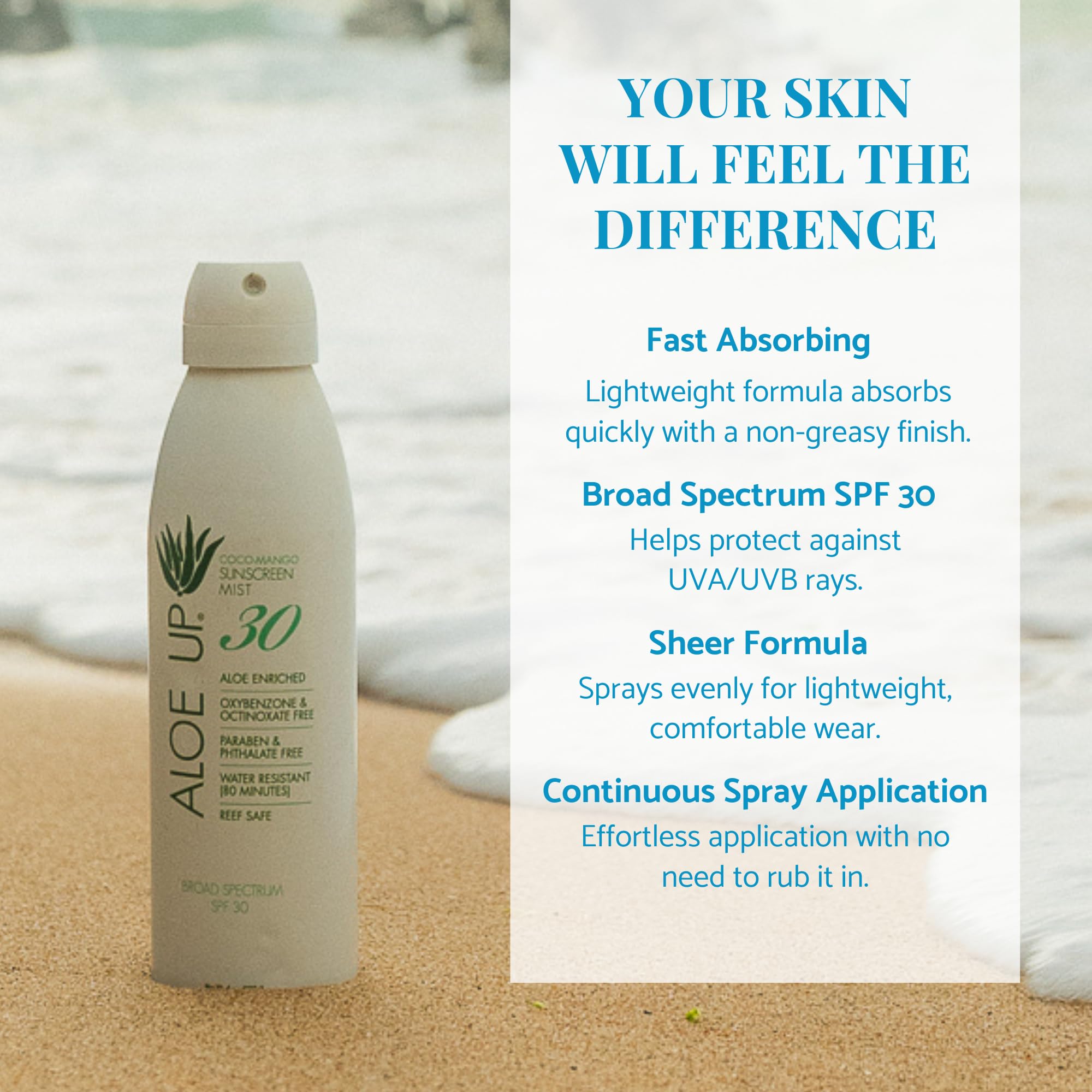 Aloe Up Sun et Soin pour la Peau Mixte Blanc Collection SPF 30 Lotion 118 ML