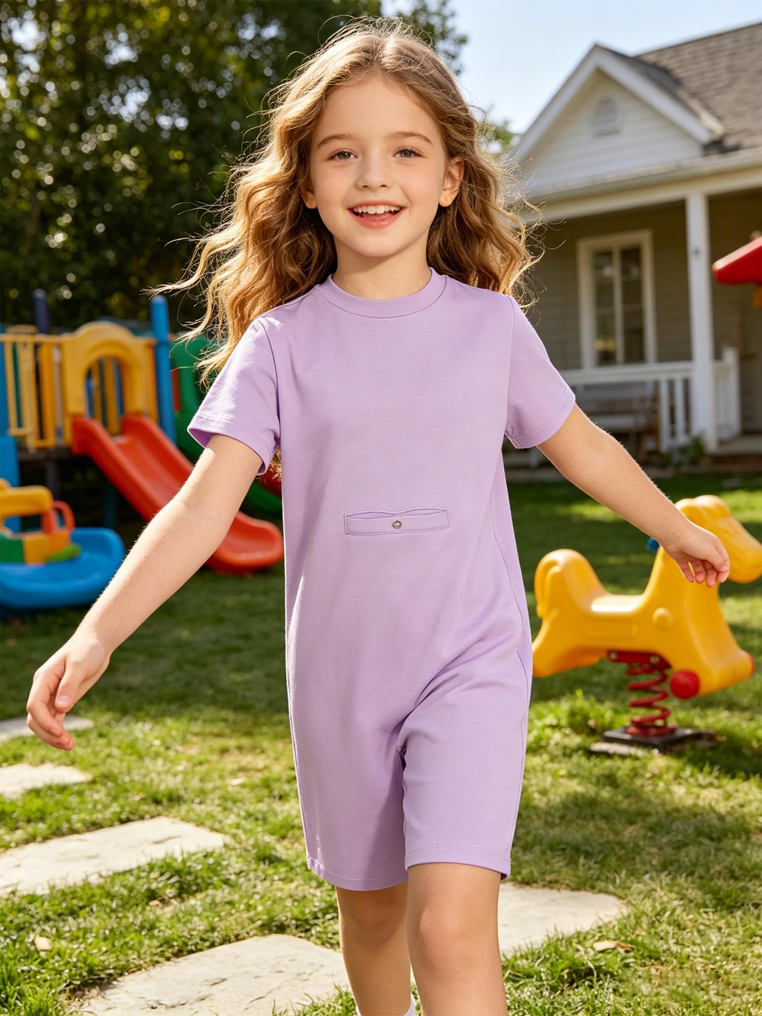 Mono Adaptativo De Manga Corta Para Niños Overol Antitiras Combinaison Adaptative Rayée Vacaciones