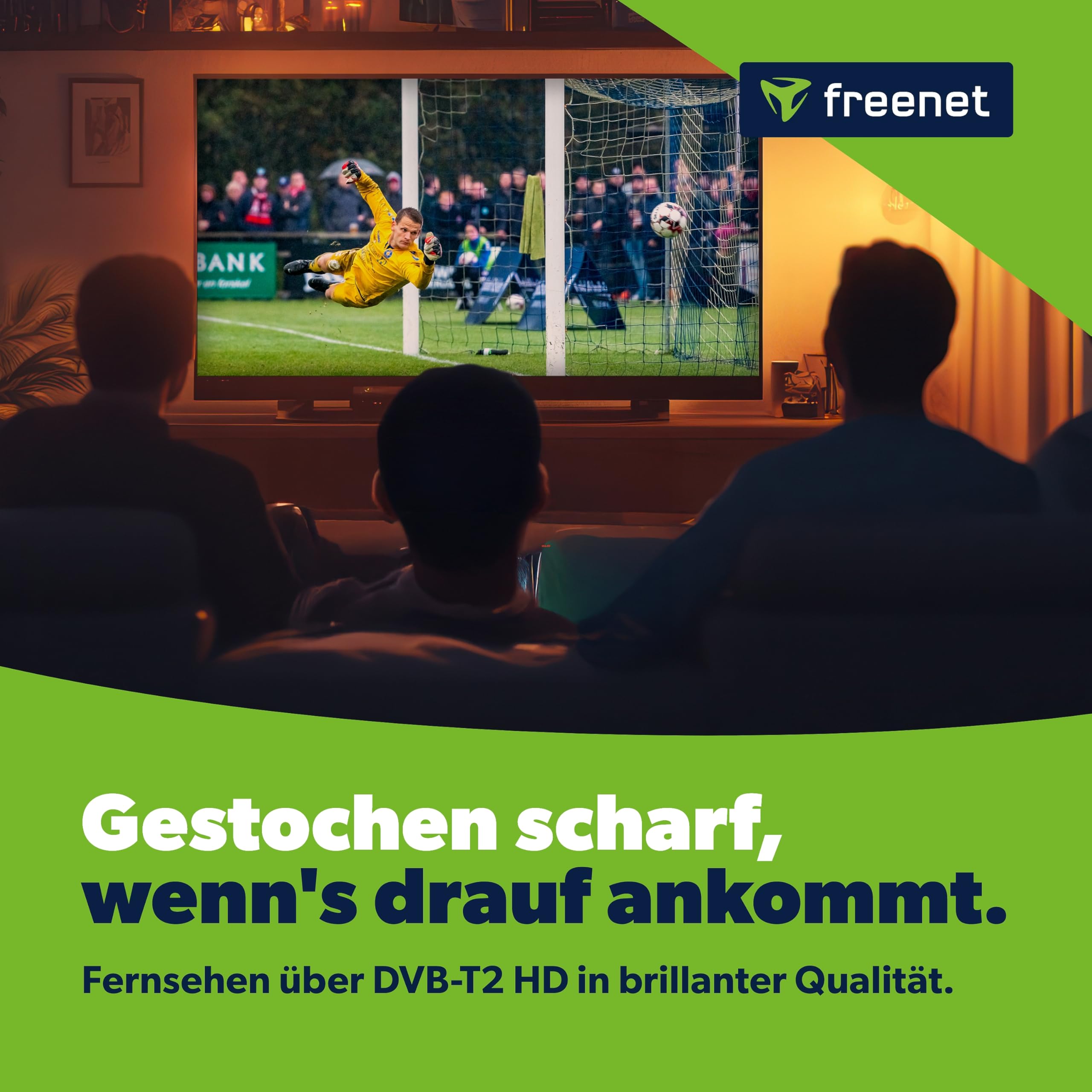 freenet TV Hybrid TV Stick, DVB-C/T2 & Streaming, 3 Monate freenet TV, Android TV 3, WLAN HDMI Streaming Stick mit Chromecast, 4K UHD