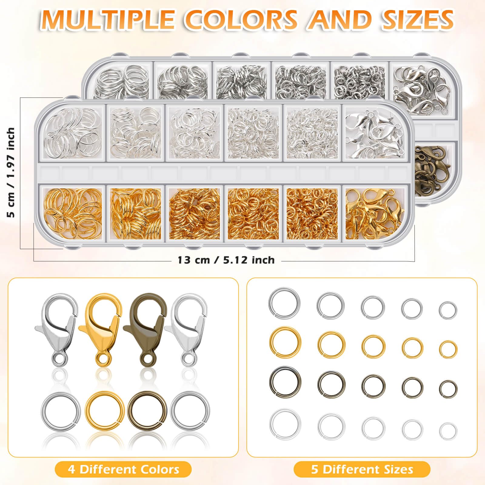 Amazon.com: PAXCOO Jewelry Making Kit, 1260 Pcs Assorted Color