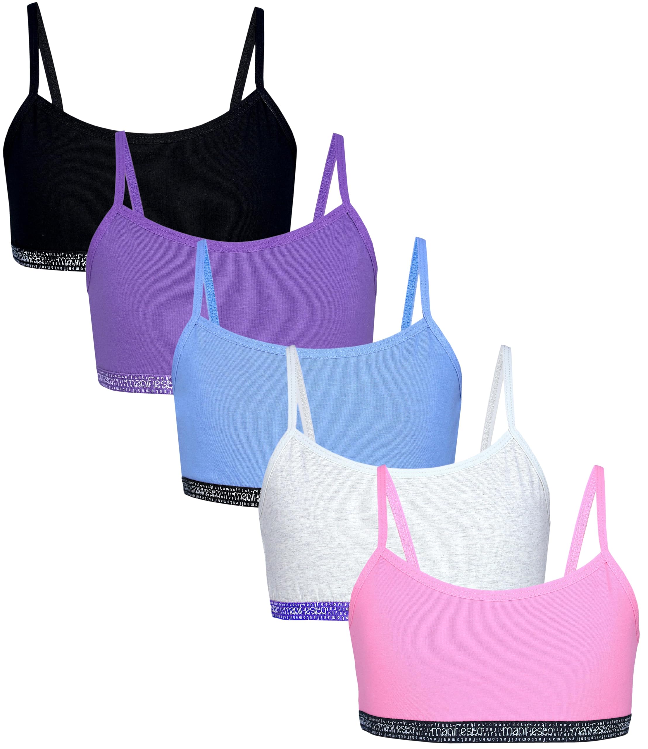 TupTam Reggiseno Top da Ragazza Spalline Sottili Pacco da 5
