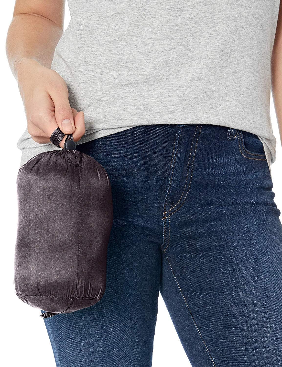 Amazon Essentials Piumino con Cappuccio Leggero con Cerniera Integrale Impermeabile (Disponibile in Taglie Forti) Donna