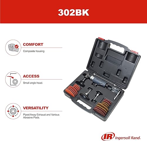 Miniatura 26 de Ingersoll Rand Kit de amoladora angular 301B32MK, 1/4 pulgadas, 21,000 rpm