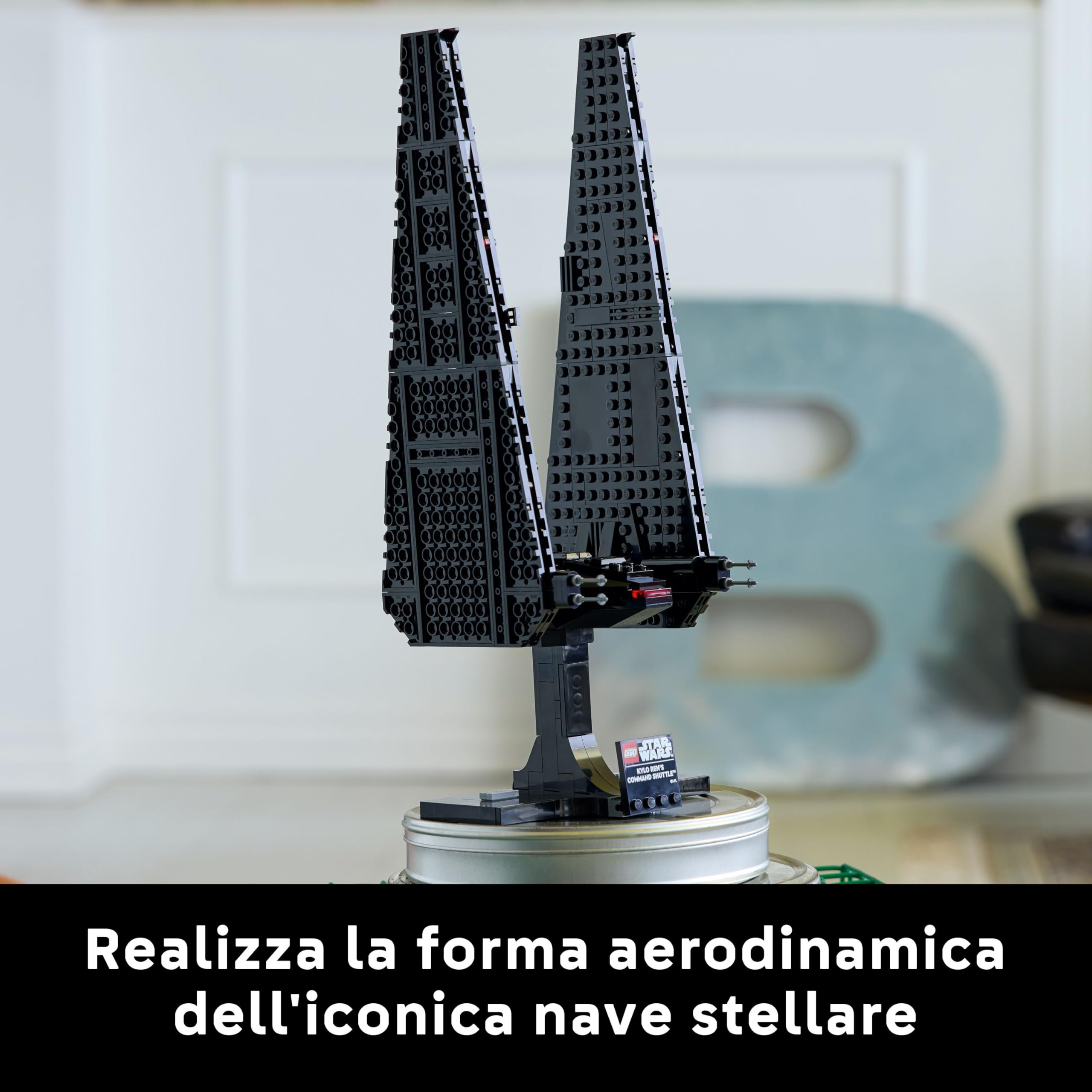 LEGO Star Wars 75406 Shuttle di Comando di Kylo Ren - Modellino da Costruire per Adulti di Astronave con Ali Mobili - Set da Collezione con Supporto e Targhetta - Regalo da Il Risveglio della Forza