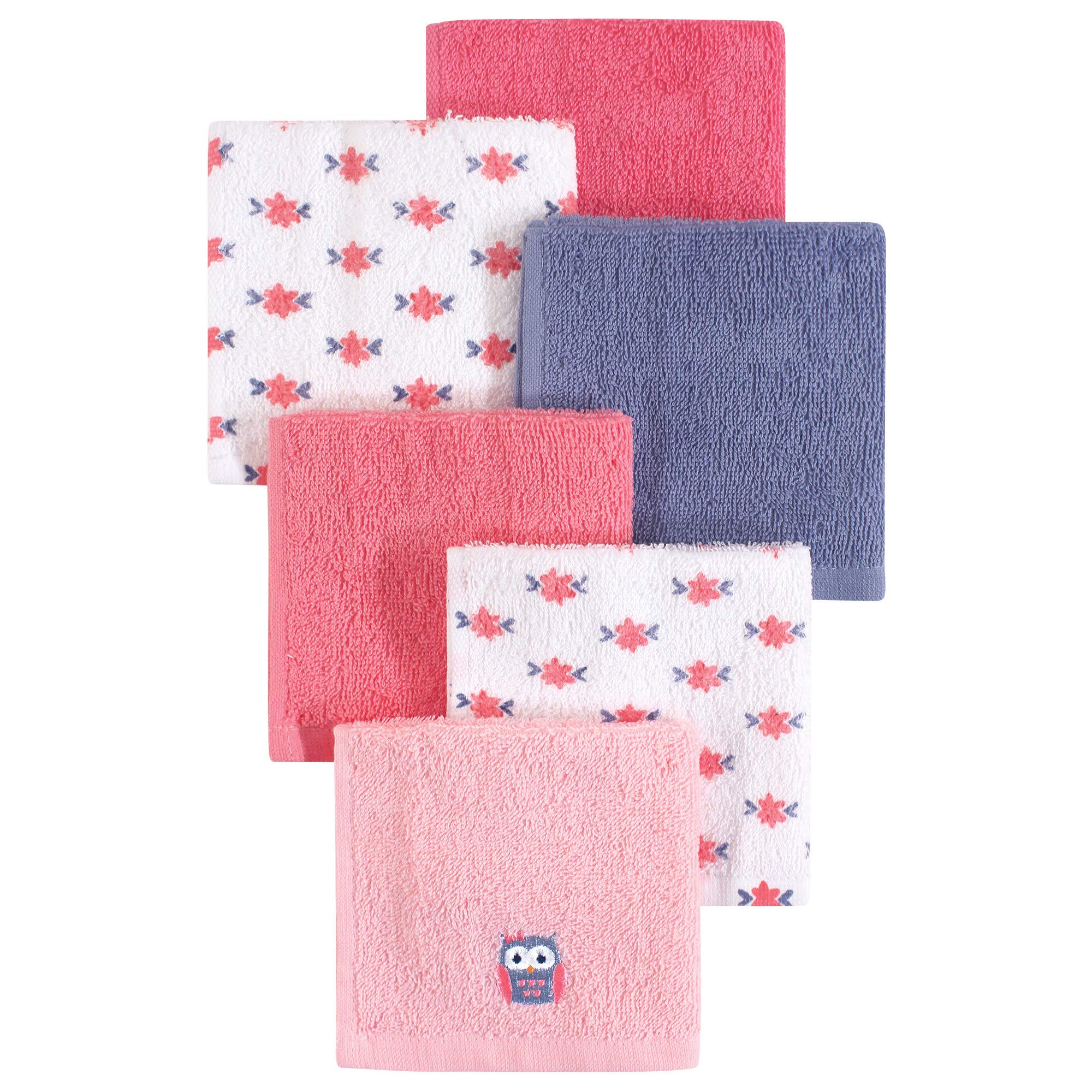 Hudson Baby 6 Piece Woven Terry Washcloths, Forest, One Size