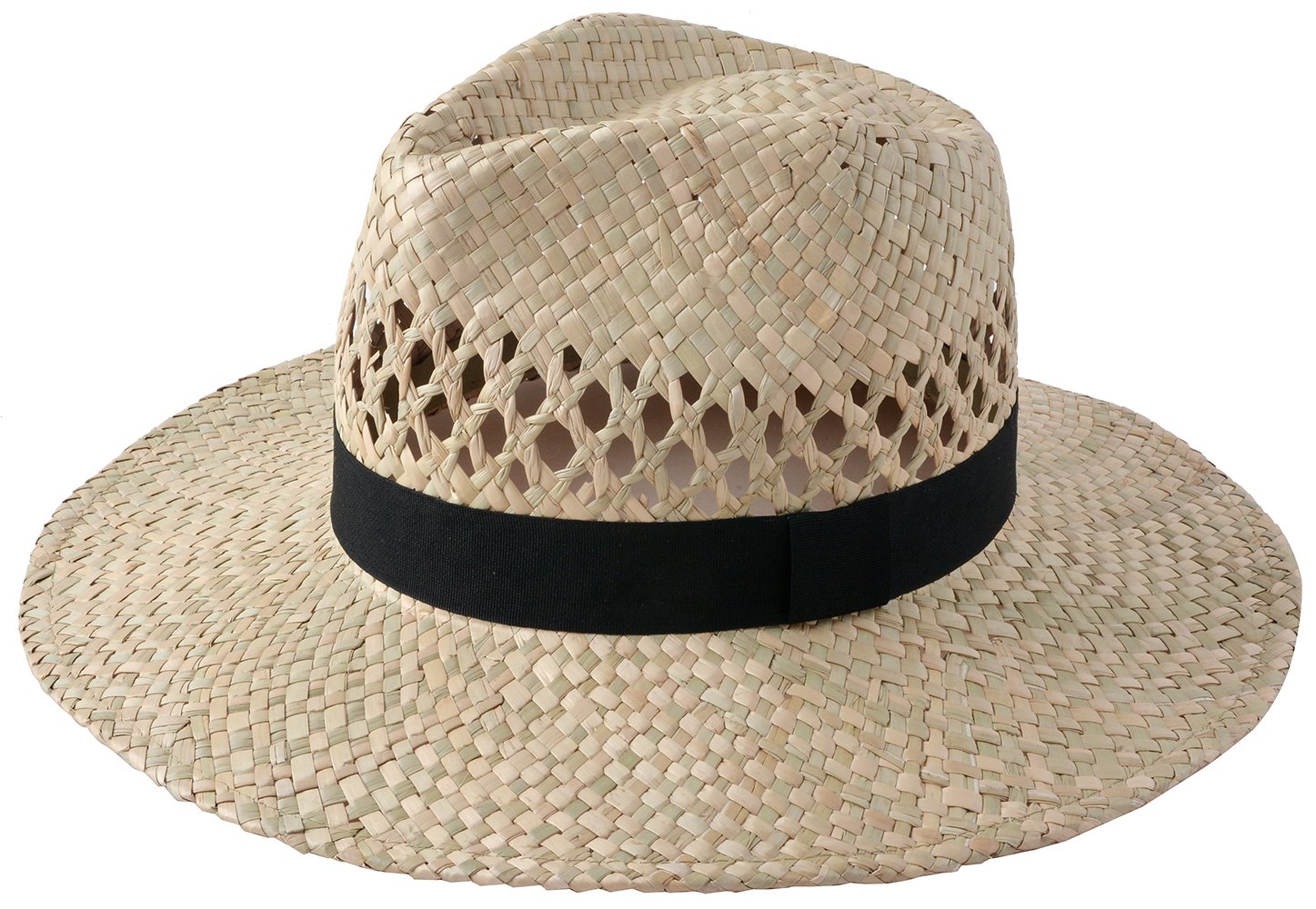 Cowboyhut, Herrn Sommerhut, 100% natürliches Stroh, Unisex mit Einheitsgröße