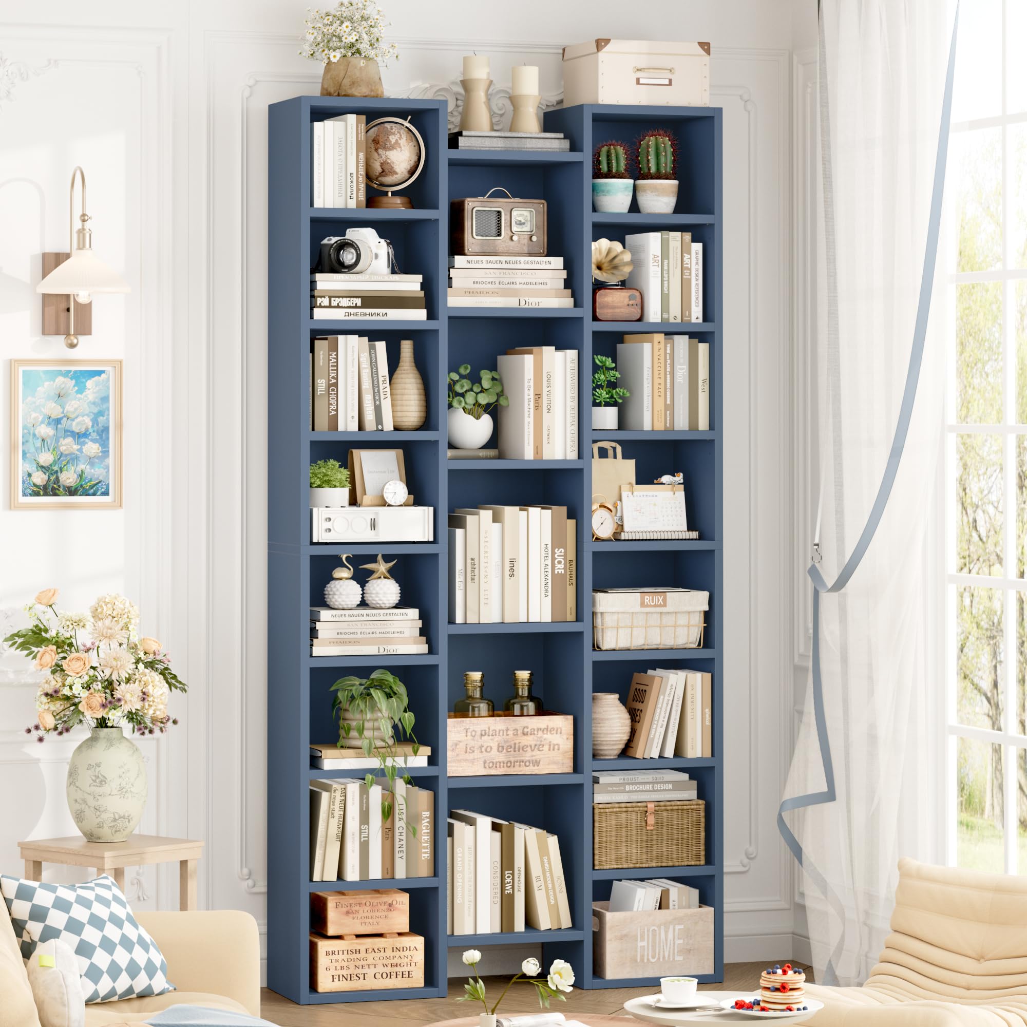 Amazon.com: FOTOSOK 71'' Tall Bookshelf with 21 Cubes, 8 Tier