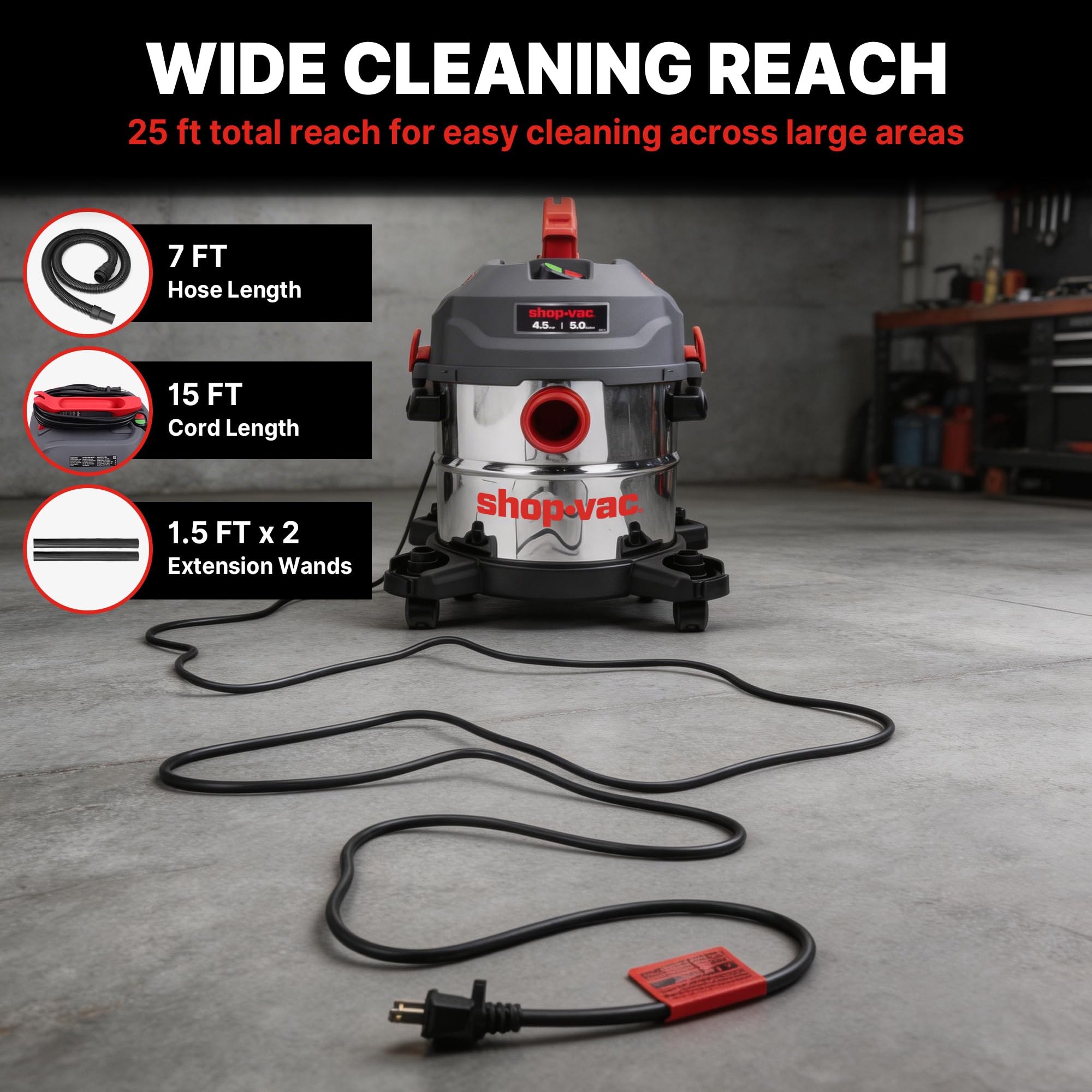 Shop-Vac 5 Gallon Ultra Quiet Wet/Dry Vacuum -6 Shop-Vac 5 Gallon Ultra Quiet Wet/Dry Vacuum -6