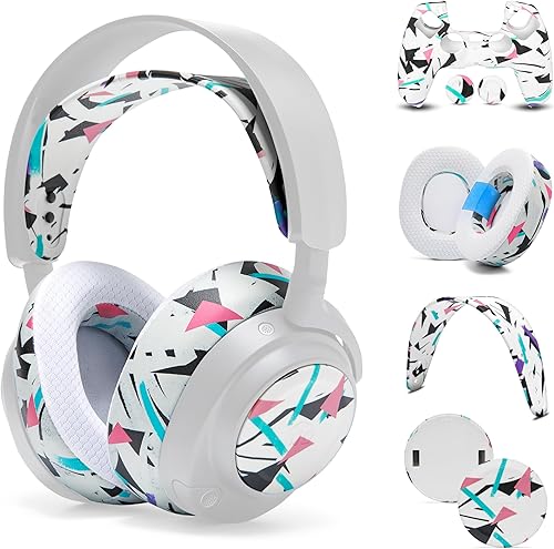 WC Nova Pro Wireless Ultimate Pack Almohadillas de gel refrescante a juego, diadema de silicona, placa magnética y piel para controlador PS5