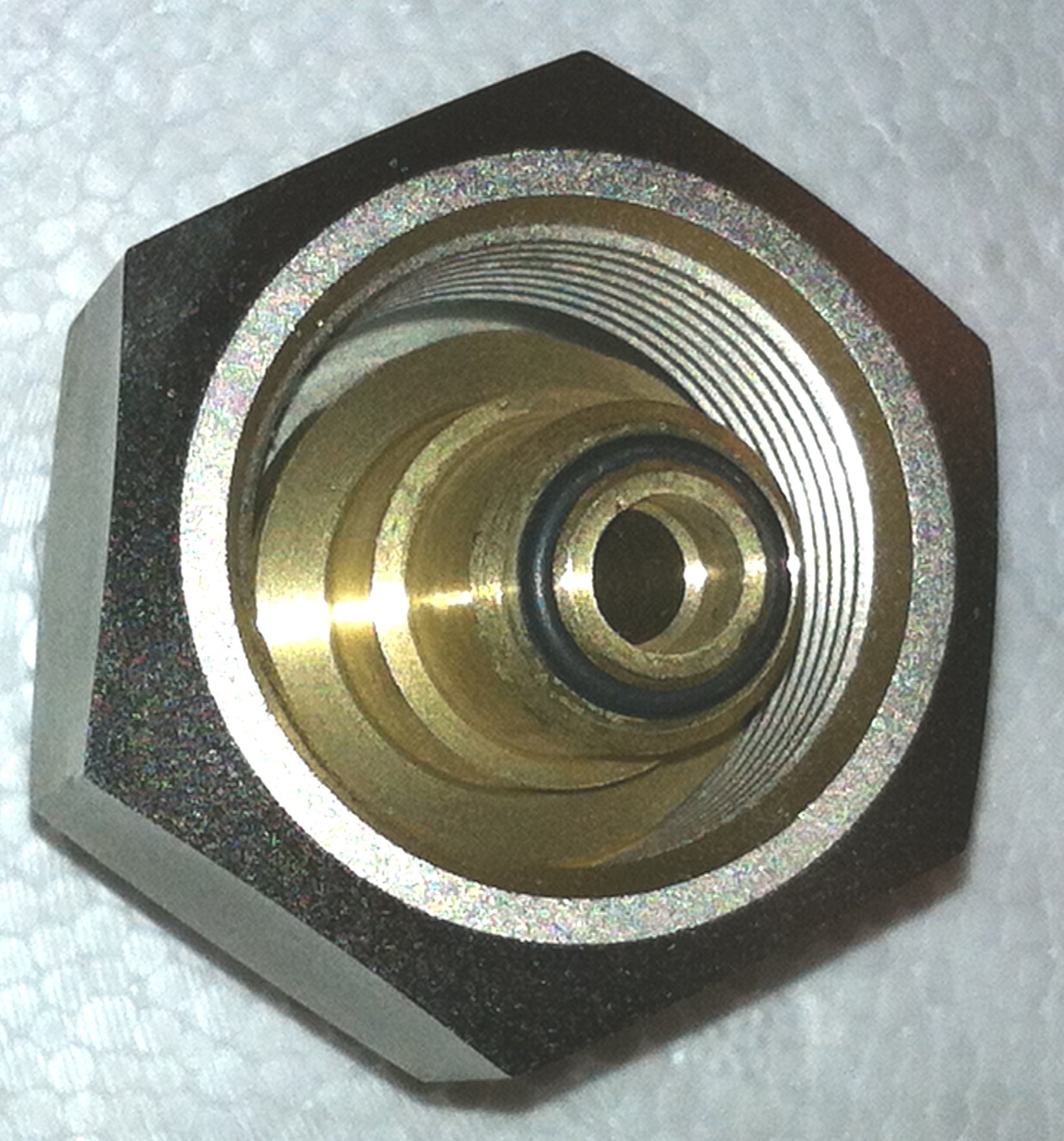 Uniwersalny adapter 300 bar W30 x 2 nakrętka złączkowa tlen/hel/sprężone powietrze na gwint zewnętrzny G3/4"