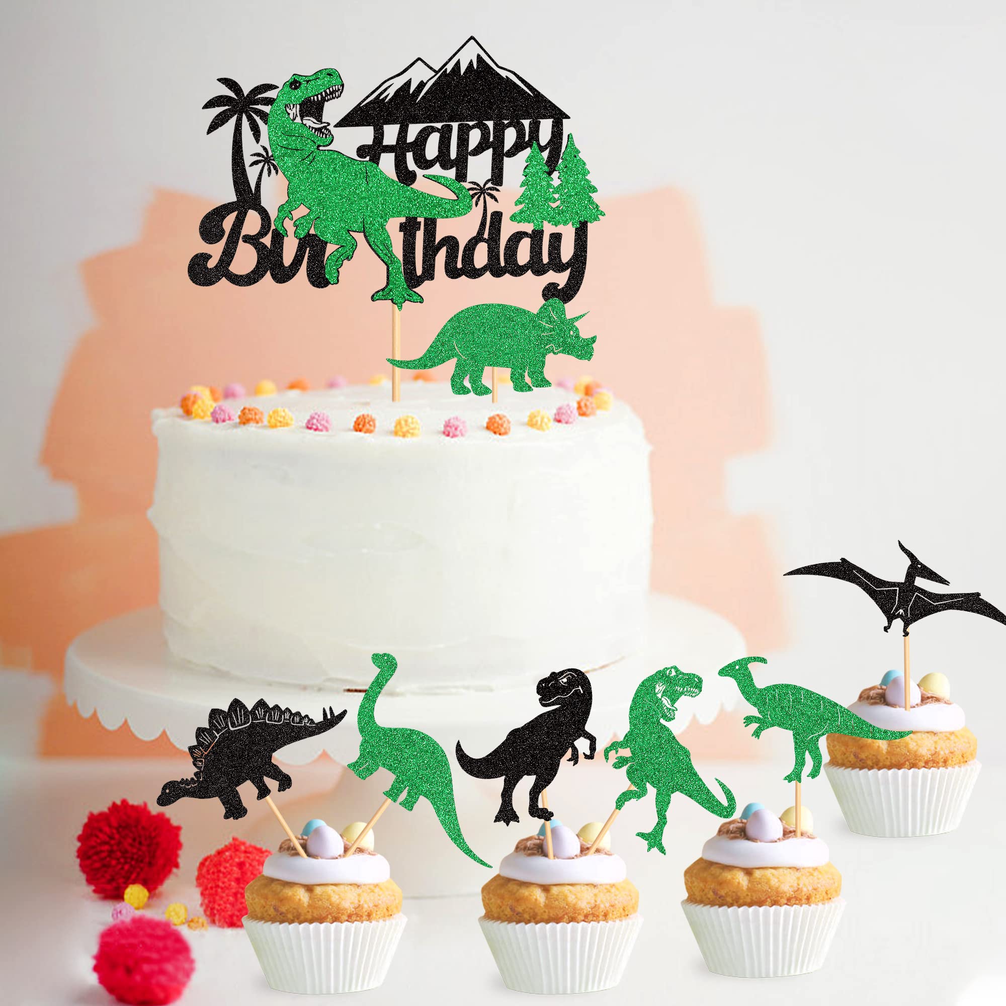 Dinosaurios Cumpleaños Topper De Cumpleaños Dinosaurios